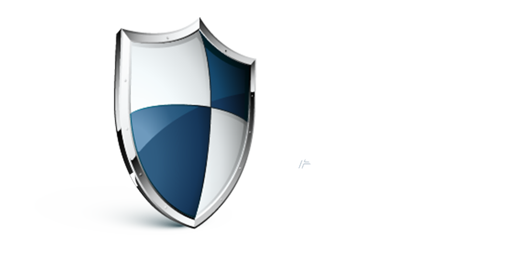 blue and white shield logo - The Package Group